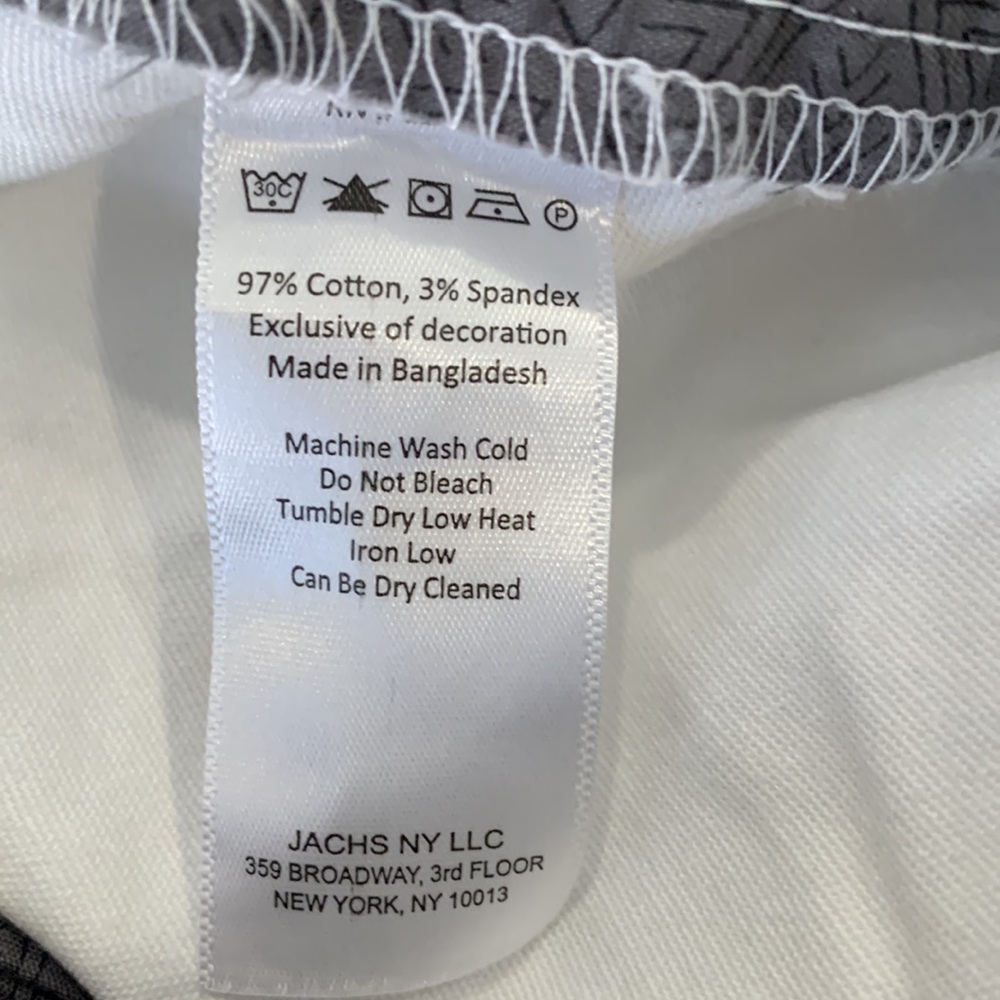 NWT Jach's New York Bleeker Stretch Twill White Short‎ Size 34 - Picture 14 of 14
